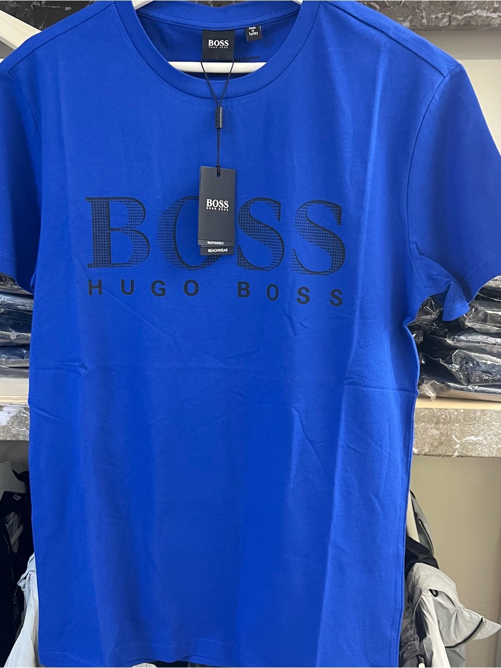 Boss Short-Sleeve Logo Tee in Royal Blue